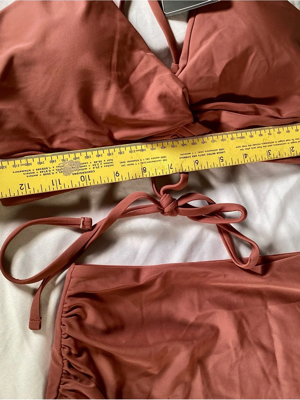 Zaful Dust Pink Lace-up Back Bikini Set